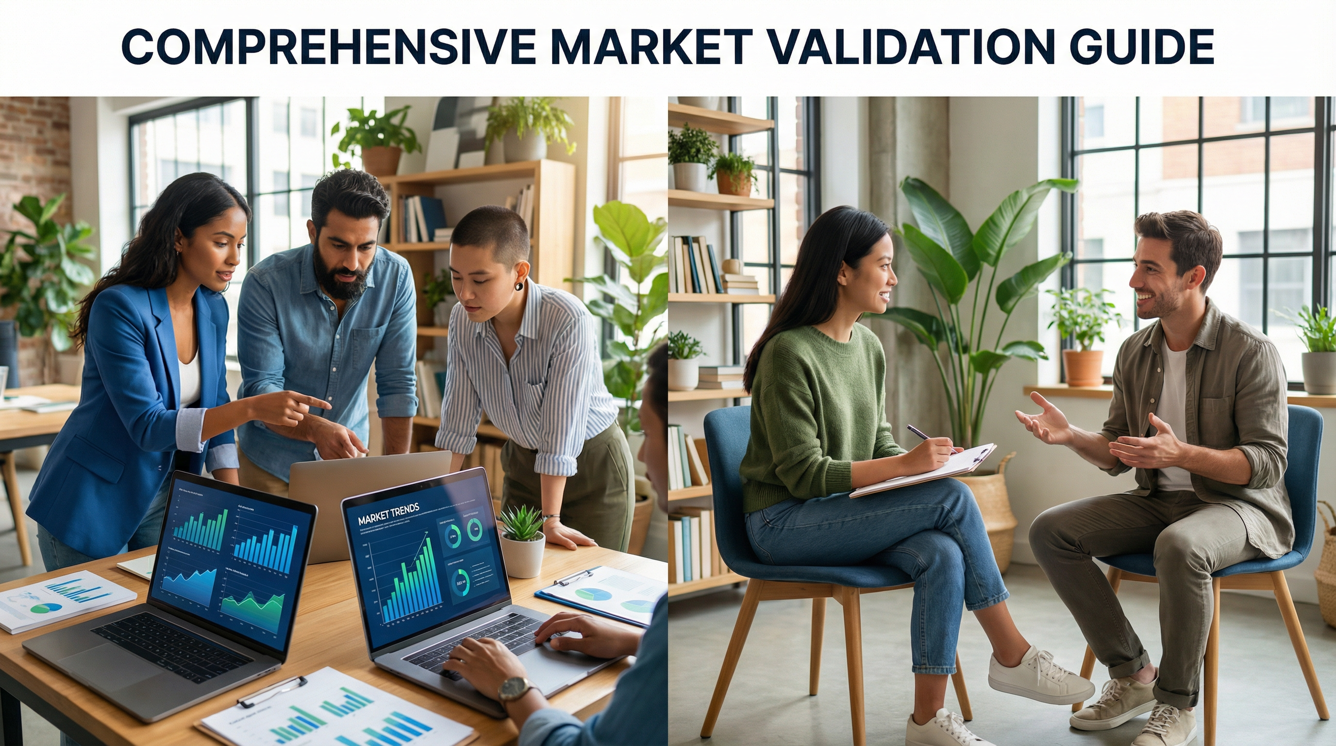 A 4-week roadmap for validating market demand: hypothesis, discovery, testing, sizing.